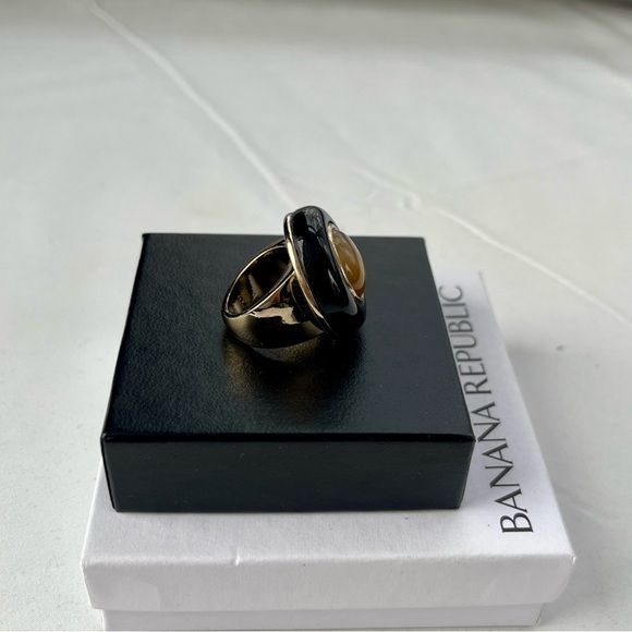 Banana Republic Tiger’s Eye Cocktail Ring, size 6 - Picture 5 of 10